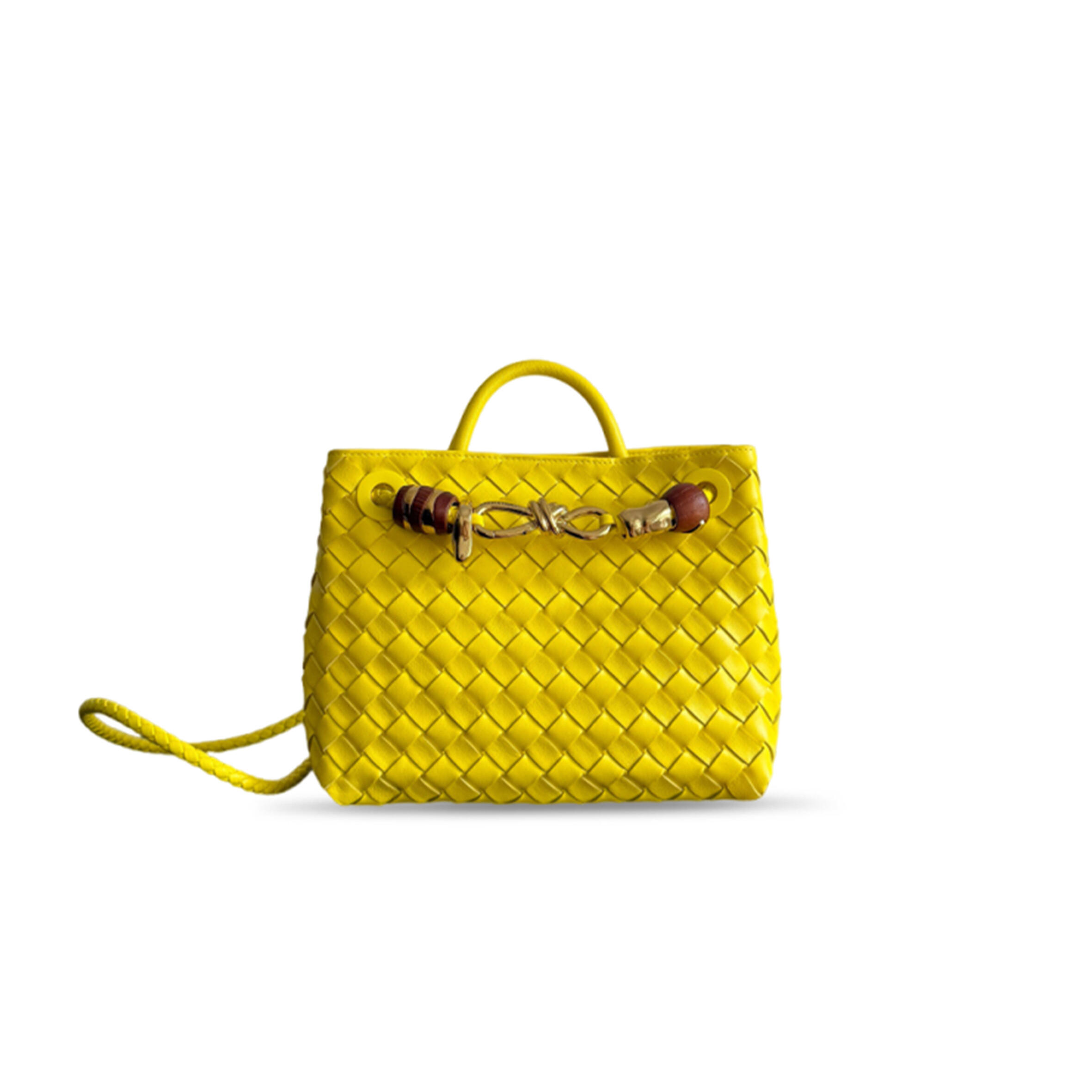 BOTTEGA VENETA SMALL ANDIAMO NUT COLOR BAG 743568 (25*22*10.5cm)